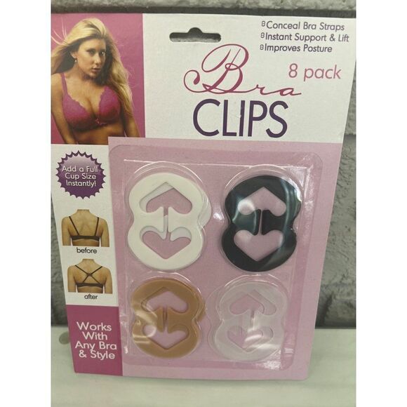 Bra Clips 8 Pack Works With Any Bra & Style - Picture 1 of 3